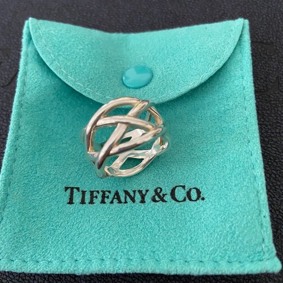 Tiffany & Co. Jewelry - Tiffany & Co. Silver Knot Weave Ring Size 6